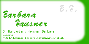 barbara hausner business card